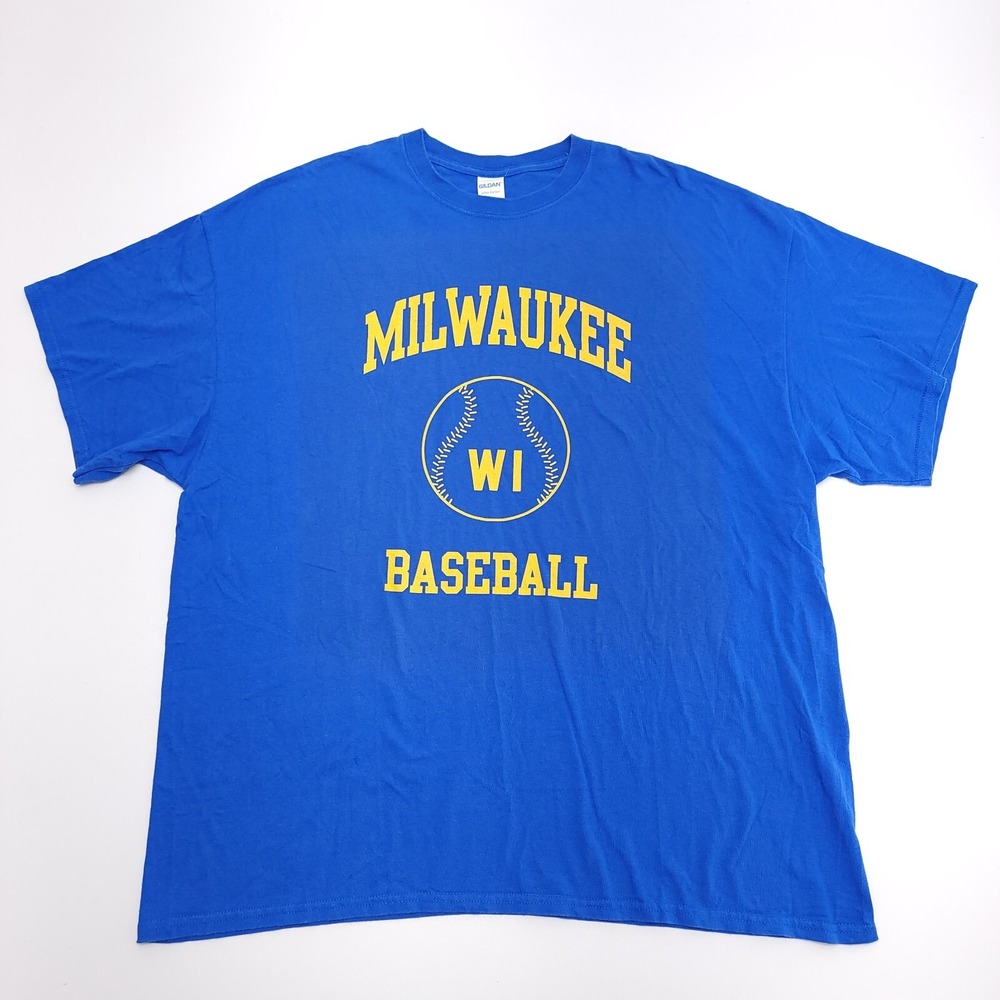 Milwaukee Baseball Classic‎ T-Shirt Mens 2XL Royal Blue WI Gildan Ultra Cotton